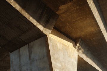 Concrete Bridge Support Pillar Close Up