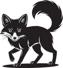 Obraz premium black fox silhouette