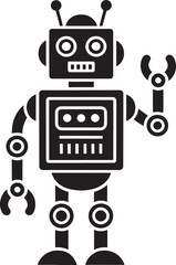 Robot icon with transparent background