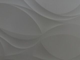 Abstract White 3D Wave Texture Background with Soft Shadows - Minimalist Sculptural Wall Pattern