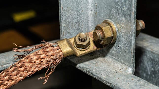 Heavy Duty Braided Copper Grounding Strap and Electrical Bonding for Industrial Energy Infrastructure
