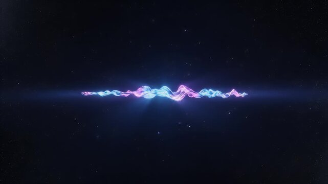 Vibrant Neon Waveforms Across Dark Horizon.
