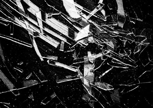 Large vector shattered glass texture with a transparent background