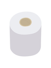 New Toilet Paper Roll Simple Flat Illustration
