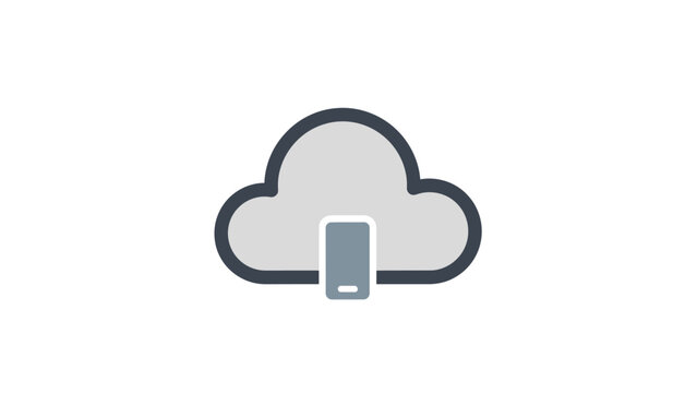 Cloud storage data server icon.