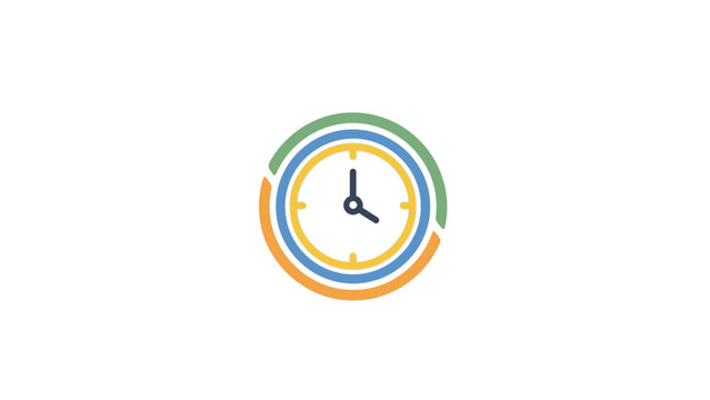 Colorful Clock Face Closeup.