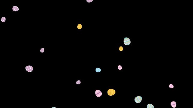 降下するイースターの卵