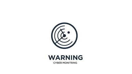 Cyber security warning sign icon symbol. © Ike Setiyorini