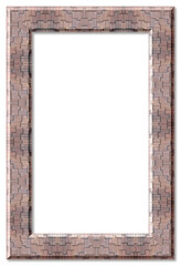 Wooden textured frame with transparent inner background