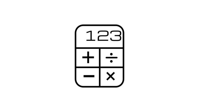 A simple white calculator icon displays basic math operators like plus and minus and divide to represent a generic tool for solving basic sums