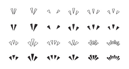 気づき・リアクションの手書きあしらいセット　黒