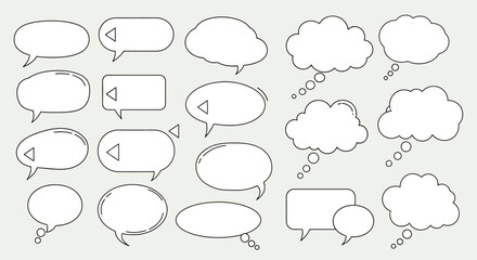 Fototapeta premium Speech Bubbles Collection: Communication and Design Elements