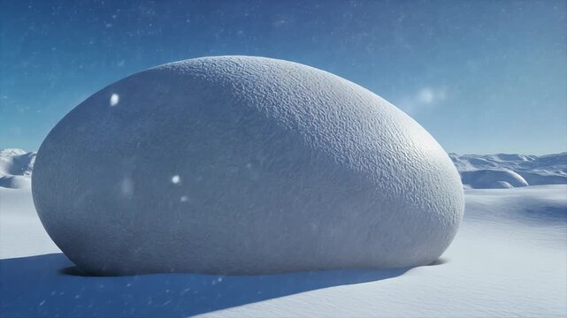 Giant Dinosaur Egg Resting on Rocky Surface Under Dramatic Prehistoric Atmosphere