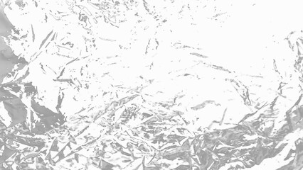 Plastic wrap texture overlay effect on black background. Shrink wrapped plastic sleeve for cover