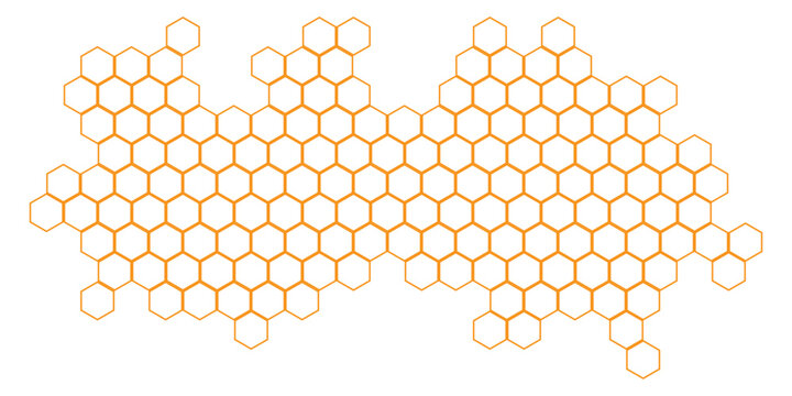 modern simple abstract light dark orange color creative geometric hexagon honeycomb polygon pattern that can be used as a background or texture