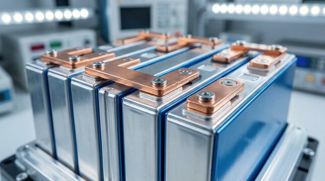 Extreme Macro of Prismatic Battery Cells and Busbar Terminals in High Density Energy Storage Module