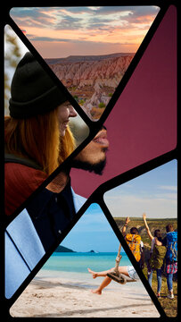 Vertical Split Screens 5 Frames 09