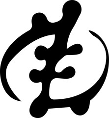 Obraz premium An image of adinkra symbols. Set of Akan and adinkra -west African- symbols vector, isolated on transparent background.