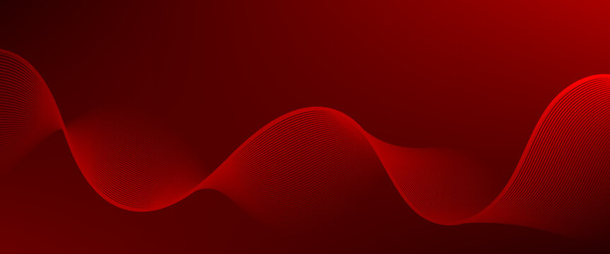 minimalist wavy lines background. abstract red background with wavy line. background