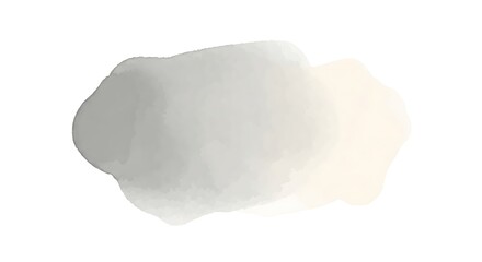 Soft watercolor style cloud shape isolated on clear background for artistic designs and illustrations