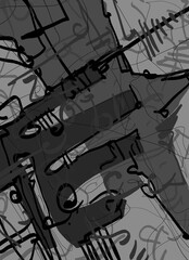 Abstract image for printing. Picture for modern interiors. The picture is painted by hand on a tablet. © neurostructure