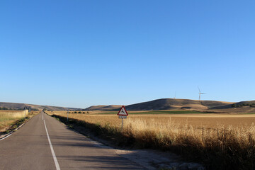 Entering Hornillos del Camino via main road in July 2024