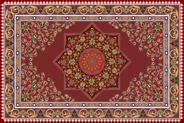 Luxury Persian Carpet with Floral Medallion and Traditional Oriental Pattern