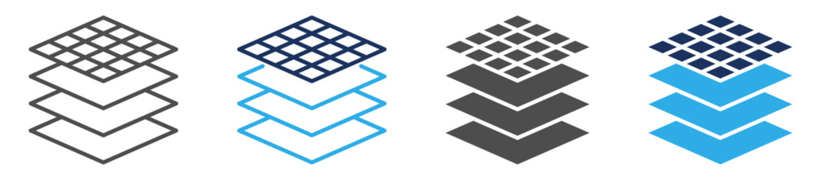 layer by layer icon sheet multi concept
