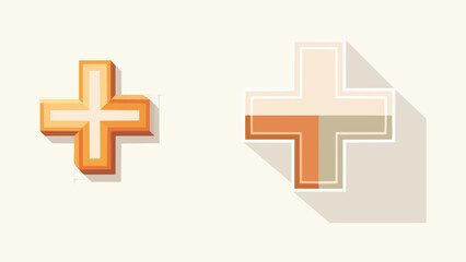 Obraz premium Modern graphic icons of plus signs symbolizing growth, increase, and positive addition, perfect for interface design and conceptual visual communication