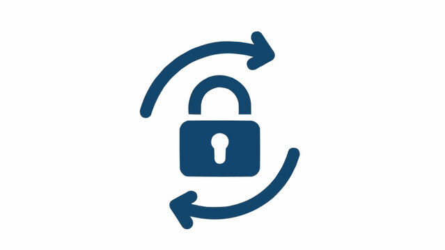 Padlock with rotating arrows security.