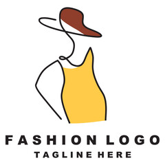 Obraz premium fashion model logo icon vector design