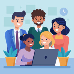 business team working together