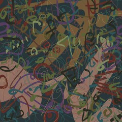 Abstract image for printing. Picture for modern interiors. The picture is painted by hand on a tablet. © neurostructure