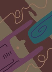 Abstract image for printing. Picture for modern interiors. The picture is painted by hand on a tablet. © neurostructure