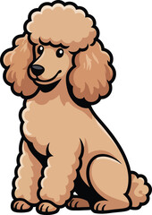 Cute cartoon a illustrator vector Standard Poodle