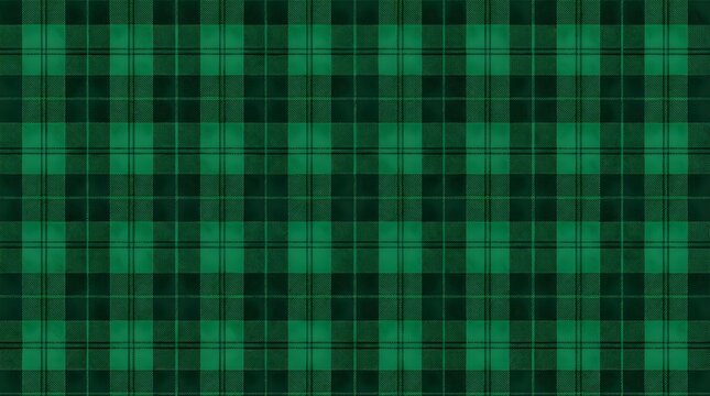 Seamless green tartan plaid pattern background