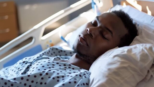 A patient lies in a hospital bed, deep in sleep, emphasising vulnerability and the need for medical care &mdash; the perfect atmospheric backdrop for articles about healthcare and the importance of supporti