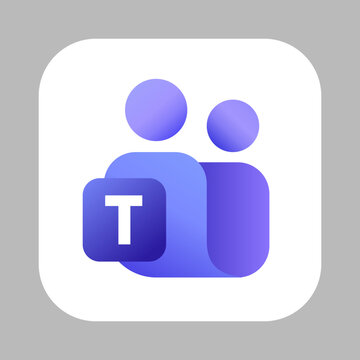 Icon of the official Microsoft Teams logo, corporate collaboration and video conferencing software, professional team communication digital concept