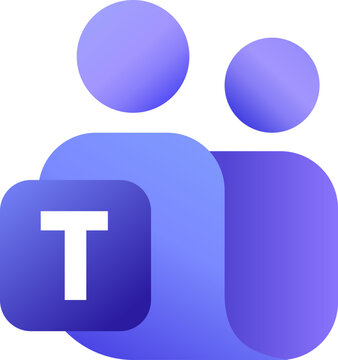 High-resolution logo of Microsoft Teams, icon of modern collaborative software for businesses, professional teamwork and messaging applications