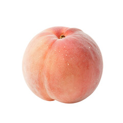 Fresh peach with water droplets presents a juicy and refreshing image