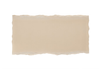 Fototapeta premium A beige rectangle with rough edges on a white background isolated on transparent background