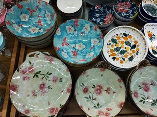 colorful ceramic plates