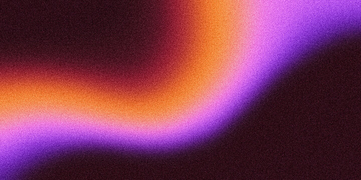 Grainy background, vibrant orange purple curved gradient shape, retro disco music party banner backdrop, noise texture banner poster header cd cover design