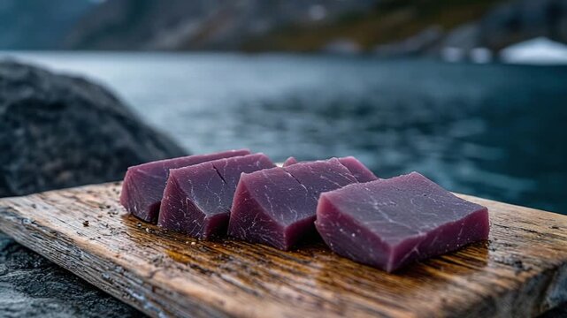  mattak whale skin greenland delicacy video