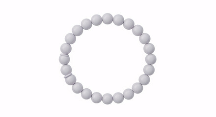 Circular Beaded Bracelet Forming Minimal Jewelry Loop