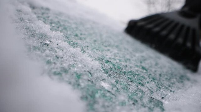 Snow Remowal - Winter Driving Hacks: How to Properly Clear Snow from Your Car - use ice scraper