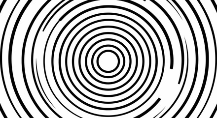Abstract concentric circles pattern in black and white.
