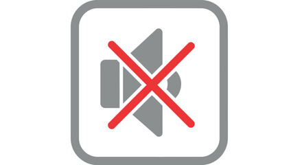 Obraz premium Mute Speaker Icon Symbol Sign Logo.