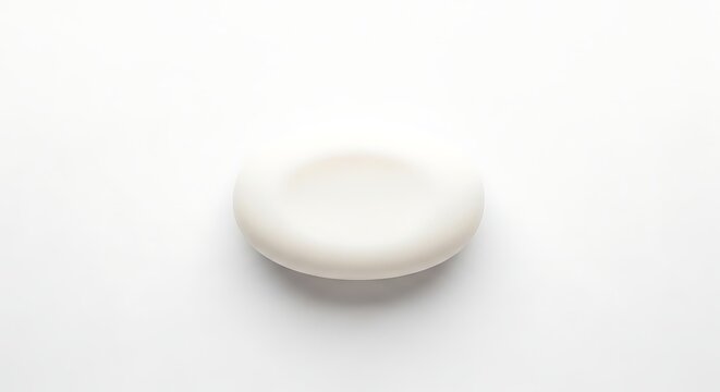 A single white pill resting on a plain white background.