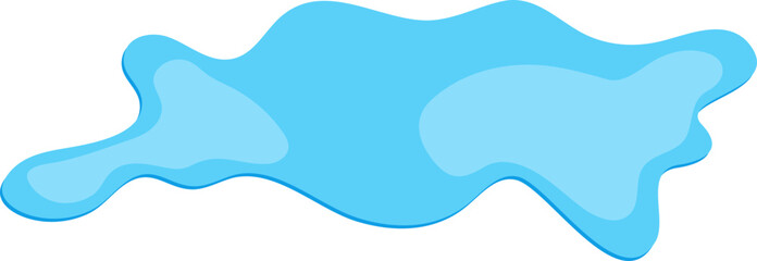 Blue water puddle vector illustration